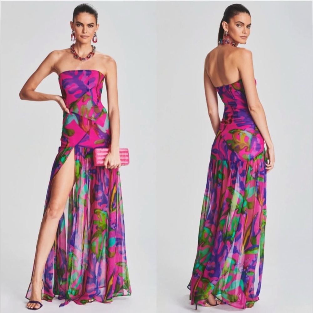Retrofête Nicole Silk Dress size L NWT